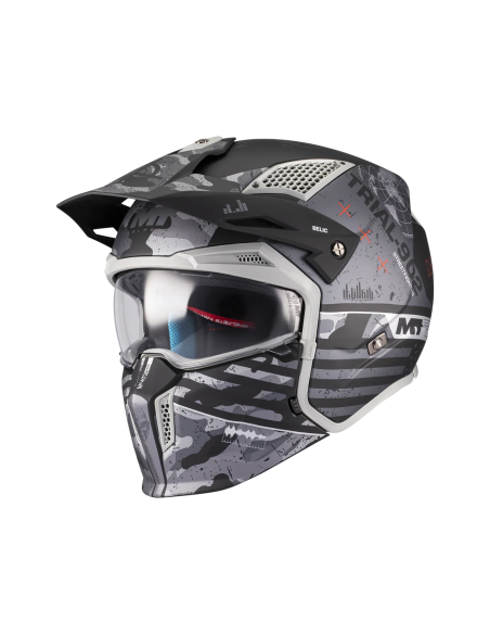 MT HELMETS Casco Modular STREETFIGHTER SV S Belic B2 Negro Mate Totalmente Homologado