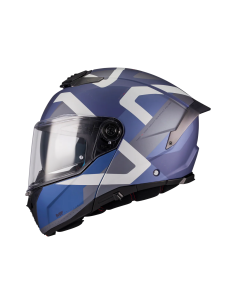 MT HELMETS Casco Modular ATOM 2 SV Dexter C2 Azul Mate Totalmente Homologado