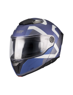 MT HELMETS Casco Modular ATOM 2 SV Dexter C2 Azul Mate Totalmente Homologado 2