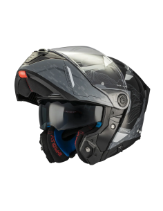 MT HELMETS Casco Modular Modelo ATOM 2 SV HIGHLANDS C2 Negro Brillo Totalmente Homologado 2