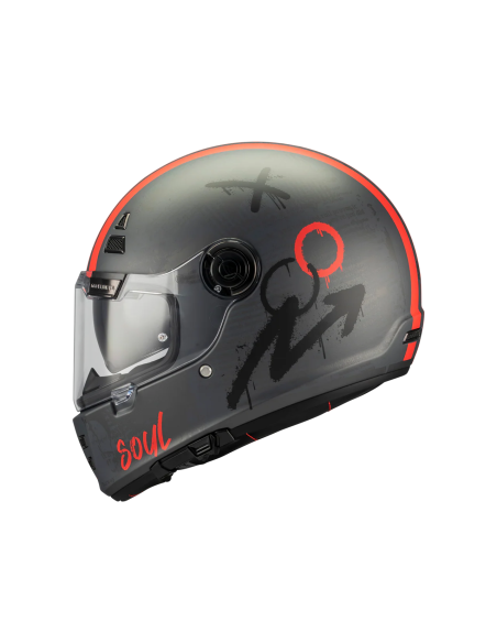 MT HELMETS Casco Integral JARAMA SV PAPERCUT C15 Negro y Rojo Mate Totalmente Homologado
