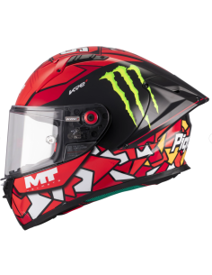 MT HELMETS Casco Integral Modelo KRE+ S PIQUERAS B5 Rojo Brillo