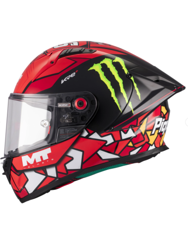 MT HELMETS Casco Integral Modelo KRE+ S PIQUERAS B5 Rojo Brillo