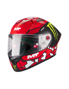 MT HELMETS Casco Integral Modelo KRE+ S PIQUERAS B5 Rojo Brillo 2