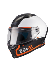 MT HELMETS Casco Integral STINGER 2 Modelo CORE B0 Blanco Brillo