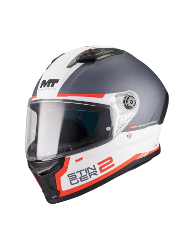 MT HELMETS Casco Integral STINGER 2 Modelo CORE A5 Blanco Mate