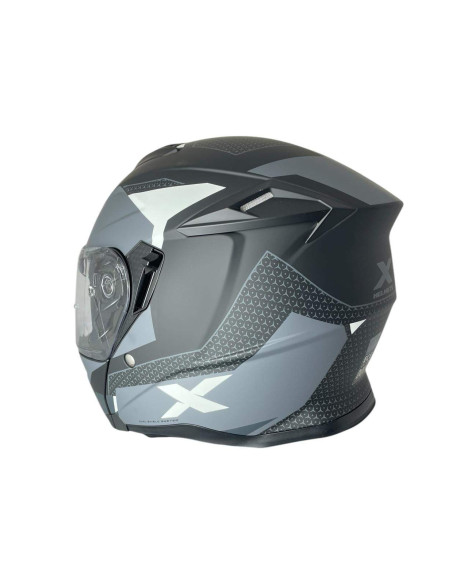 SHIRO HELMETS Casco Modular Modelo DISCOVER ROUTE Negro Mate y Blanco Totalmente Homologado