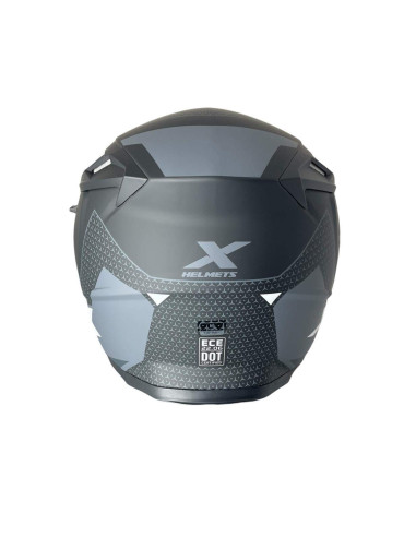SHIRO HELMETS Casco Modular Modelo DISCOVER ROUTE Negro Mate y Blanco Totalmente Homologado