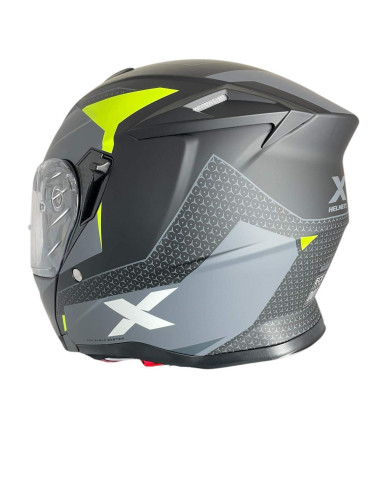 SHIRO HELMETS Casco Modular Modelo DISCOVER ROUTE Negro Mate y Amarillo Flúor Totalmente Homologado