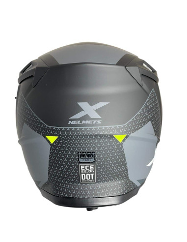 SHIRO HELMETS Casco Modular Modelo DISCOVER ROUTE Negro Mate y Amarillo Flúor Totalmente Homologado