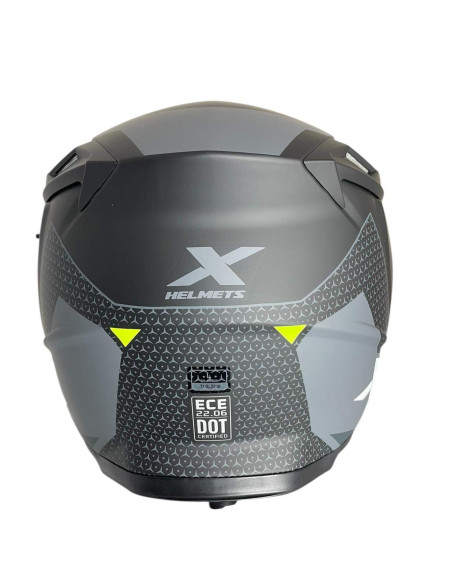 SHIRO HELMETS Casco Modular Modelo DISCOVER ROUTE Negro Mate y Amarillo Flúor Totalmente Homologado