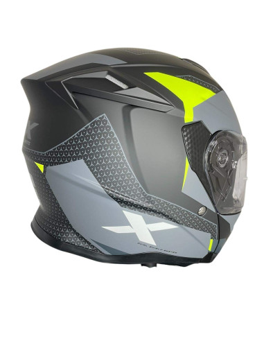 SHIRO HELMETS Casco Modular Modelo DISCOVER ROUTE Negro Mate y Amarillo Flúor Totalmente Homologado