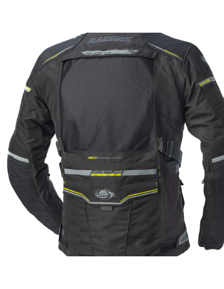 CHAQUETA ADVENTURE 4 ESTACIONES RAINERS Modelo TRIVOR-NF Negro y Flúor