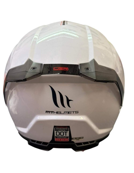 MT HELMETS Casco de Exposición OUTLET MODULAR ATOM 2 Blanco Brillo Talla XL