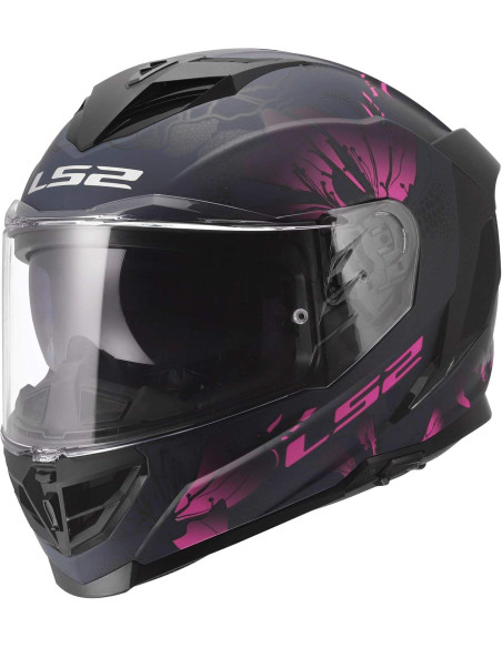 LS2 Helmets Casco Integral Modelo FF818 Storm III Burst Black Pink Totalmente Homologado 22.06