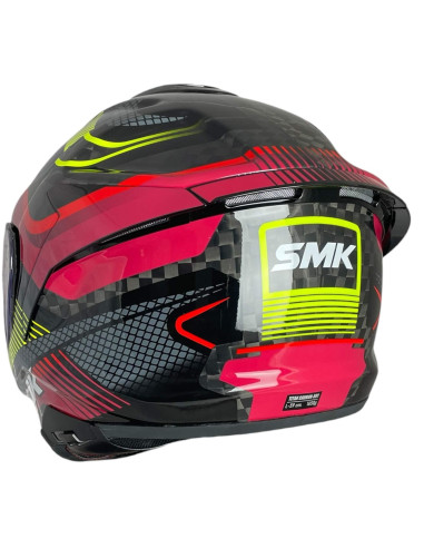 Casco Integral de Moto SMK Titan Carbon Razor GL234 – Fibra de Carbono Decorado Brillo, Ligero, Deportivo, y Visor Antirrayas