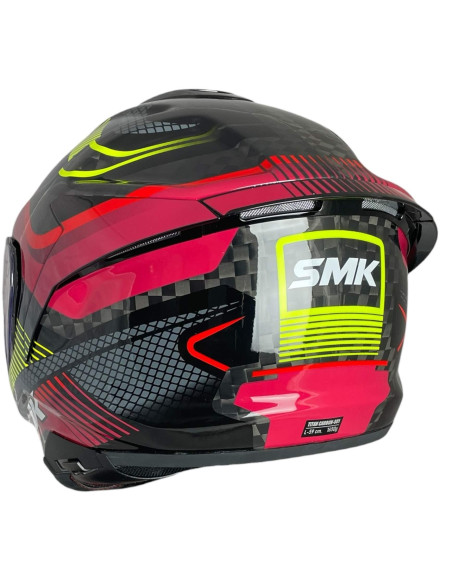 Casco Integral de Moto SMK Titan Carbon Razor GL234 – Fibra de Carbono Decorado Brillo, Ligero, Deportivo, y Visor Antirrayas
