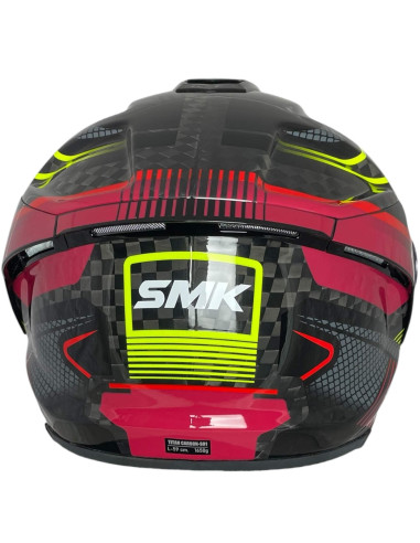 Casco Integral de Moto SMK Titan Carbon Razor GL234 – Fibra de Carbono Decorado Brillo, Ligero, Deportivo, y Visor Antirrayas