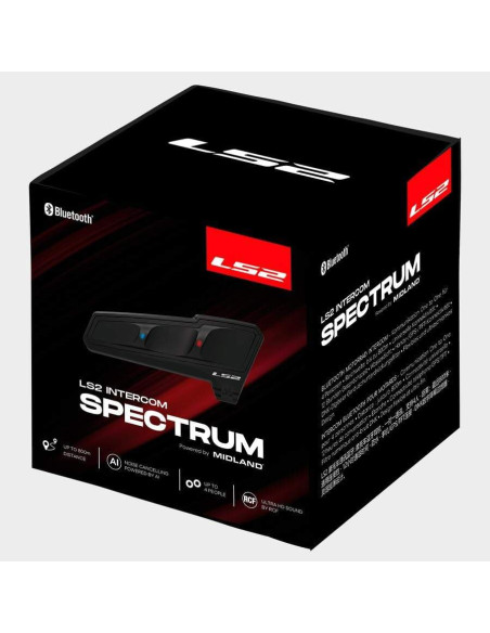 LS2 INTERCOM Spectrum Adaptable para Casco Ls2 Cualquier Modelo