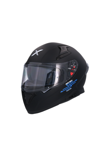 AXOR HELMETS Casco Integral APEX SMART Negro Mate Totalmente Homologado con Intercomunicador Incluido