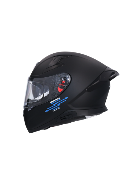 AXOR HELMETS Casco Integral APEX SMART Negro Mate Totalmente Homologado con Intercomunicador Incluido