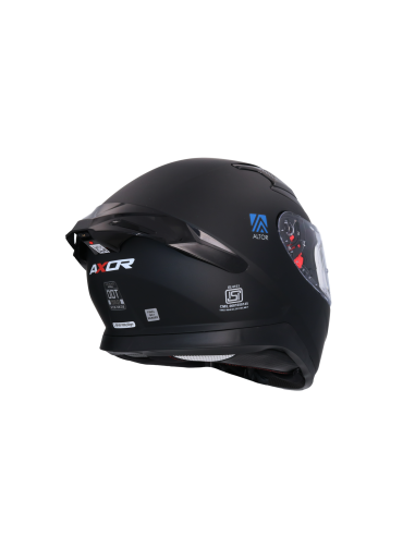AXOR HELMETS Casco Integral APEX SMART Negro Mate Totalmente Homologado con Intercomunicador Incluido