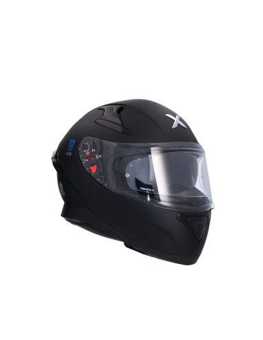 AXOR HELMETS Casco Integral APEX SMART Negro Mate Totalmente Homologado con Intercomunicador Incluido