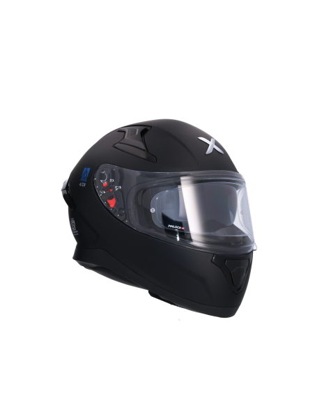AXOR HELMETS Casco Integral APEX SMART Negro Mate Totalmente Homologado con Intercomunicador Incluido