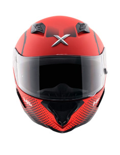 AXOR HELMETS Casco Integral Modelo HUNTER SPEAR Negro Rojo Totalmente Homologado 22.06
