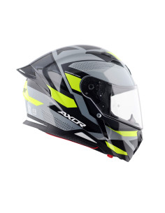 AXOR HELMETS Casco Integral Modelo HUNTER CORNET Negro Mate Amarillo Flúor Totalmente Homologado 22.06