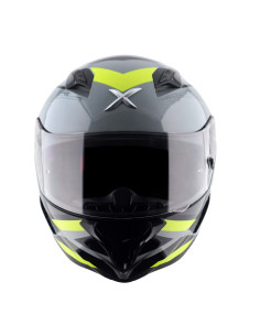 AXOR HELMETS Casco Integral Modelo HUNTER CORNET Negro Mate Amarillo Flúor Totalmente Homologado 22.06 2