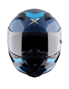 AXOR HELMETS Casco Integral Modelo HUNTER CORNET Negro y Azul Totalmente Homologado 22.06 2