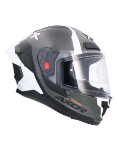 AXOR HELMETS Casco Integral Modelo SABER SPARK Blanco Perla Gris Totalmente Homologado 22.06