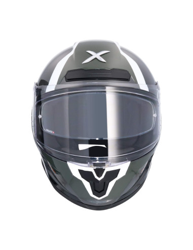 AXOR HELMETS Casco Integral Modelo SABER SPARK Blanco Perla Gris Totalmente Homologado 22.06