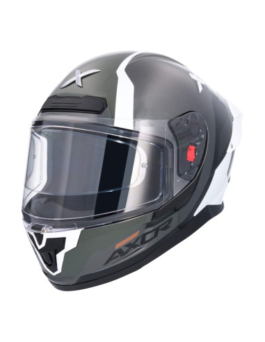 AXOR HELMETS Casco Integral Modelo SABER SPARK Blanco Perla Gris Totalmente Homologado 22.06
