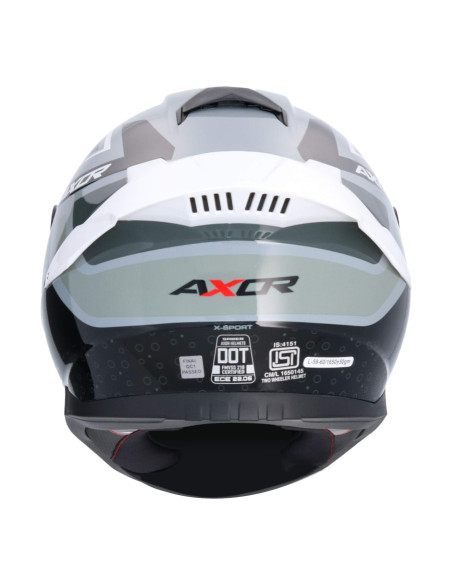 AXOR HELMETS Casco Integral Modelo SABER X SPORTS Negro Naranja Flúor Totalmente Homologado 22.06