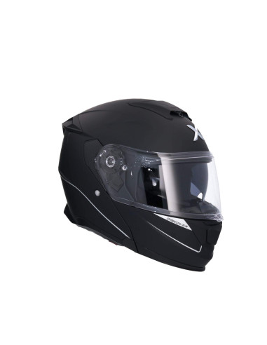 AXOR HELMETS Casco Modular Modelo DISCOVER Monocolor Negro Mate Totalmente Homologado 22.06