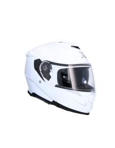 AXOR HELMETS Casco Modular Modelo DISCOVER Monocolor Blanco Perla Totalmente Homologado 22.06