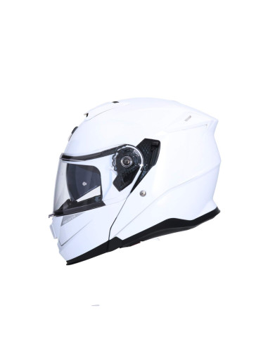 AXOR HELMETS Casco Modular Modelo DISCOVER Monocolor Blanco Perla Totalmente Homologado 22.06