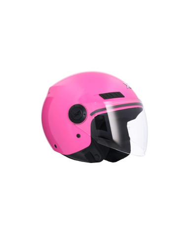 AXOR HELMETS Casco Jet Modelo SH-62 KIOTO Monocolor Rosa Totalmente Homologado 22.06