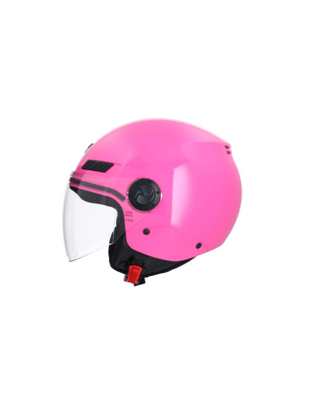 AXOR HELMETS Casco Jet Modelo SH-62 KIOTO Monocolor Rosa Totalmente Homologado 22.06