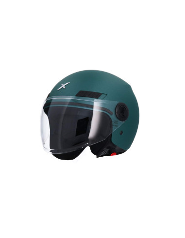 AXOR HELMETS Casco Jet Modelo SH-62 KIOTO Monocolor Verde Mate Totalmente Homologado 22.06