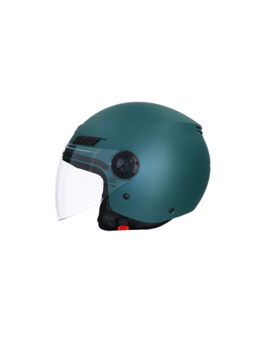 AXOR HELMETS Casco Jet Modelo SH-62 KIOTO Monocolor Verde Mate Totalmente Homologado 22.06