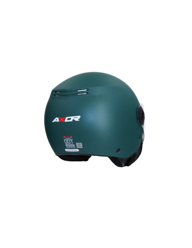 AXOR HELMETS Casco Jet Modelo SH-62 KIOTO Monocolor Verde Mate Totalmente Homologado 22.06