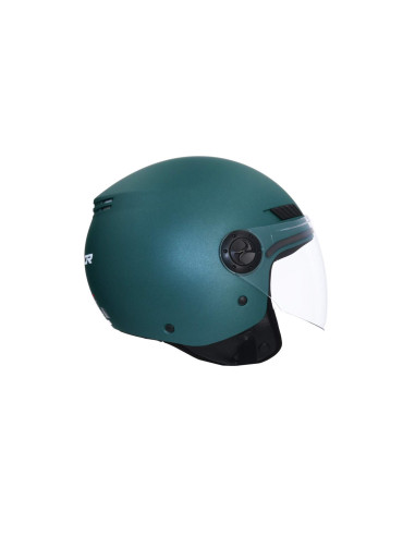 AXOR HELMETS Casco Jet Modelo SH-62 KIOTO Monocolor Verde Mate Totalmente Homologado 22.06