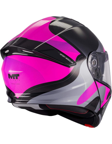 Casco Modular MT Helmet Genesis R SV Lancer B8 Brillo con Visor Solar Integrado 22.06