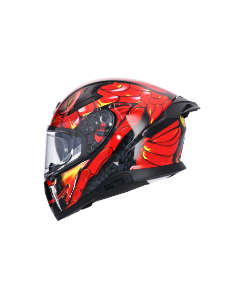 Casco AXOR Apex Venomous DV Negro/Rojo