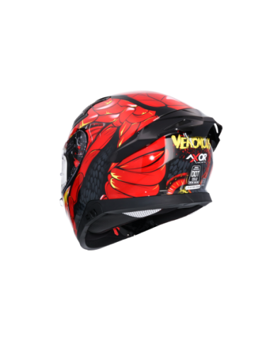 Casco AXOR Apex Venomous DV Negro/Rojo