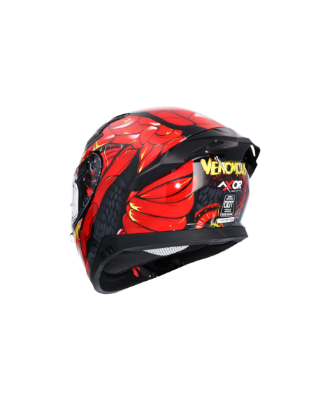 Casco AXOR Apex Venomous DV Negro/Rojo