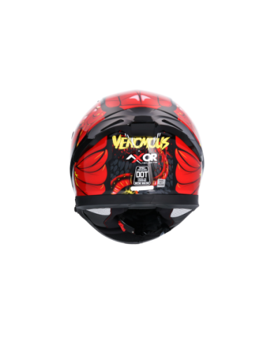 Casco AXOR Apex Venomous DV Negro/Rojo
